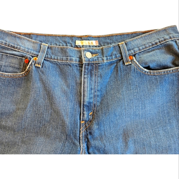 Levi's 515 Mid Rise Blue Denim Cuffed Jean Shorts 16 - Picture 2 of 9